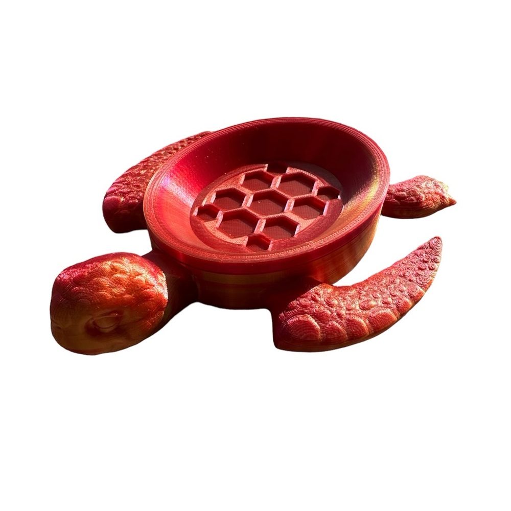 Iridescent Two Piece Turtle Soap Dish